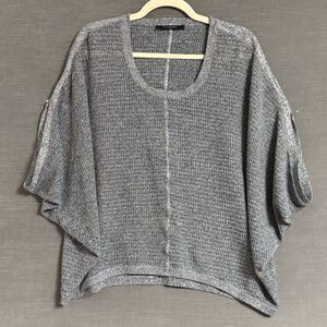 All Saints Gray Off-the-Shoulder Sweater